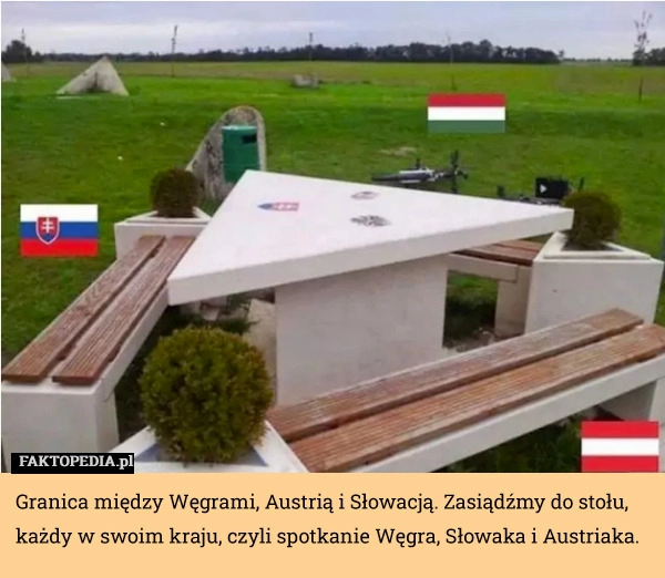 
    Granica między Węgrami, Austrią i Słowacją. Zasiądźmy do stołu, każdy w