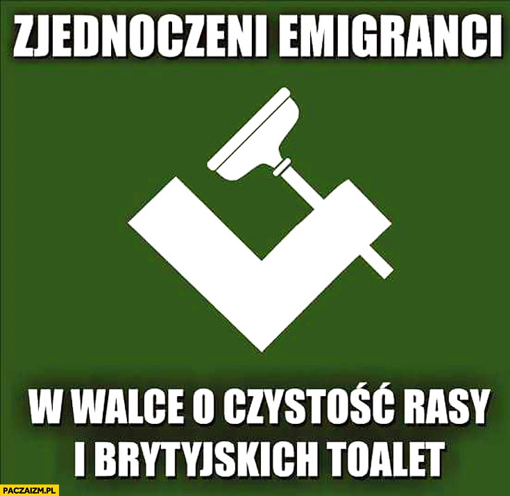 
    Zjednoczeni emigranci w walce o czystość rasy brytyjskich toalet