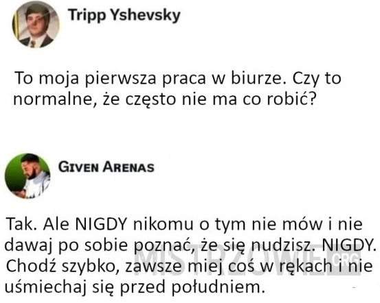 
    Pierwsza praca