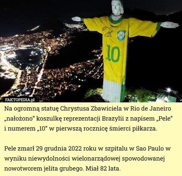 
    Na ogromną statuę Chrystusa Zbawiciela w Rio de Janeiro „nałożono” koszulkę...