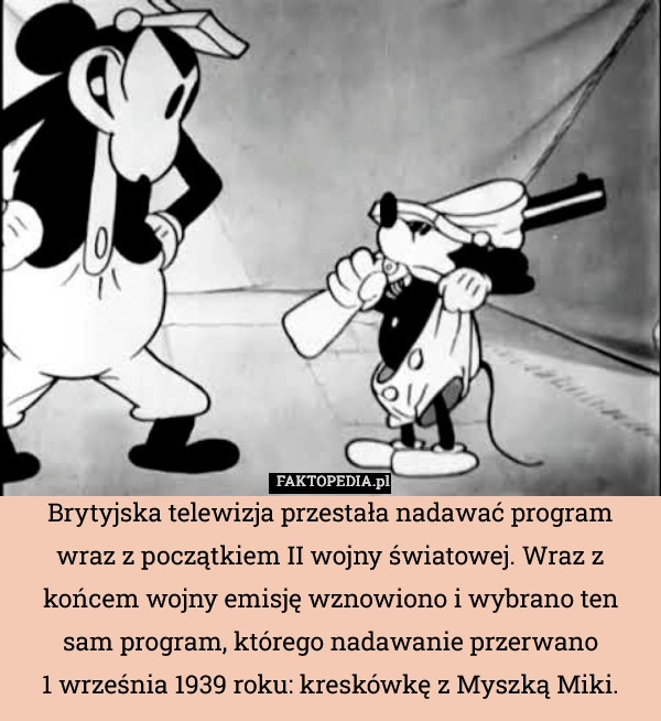 
    Brytyjska telewizja przestała nadawać program wraz z początkiem II wojny