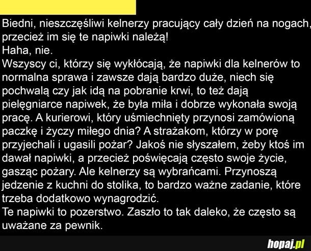 
    O napiwkach słów kilka