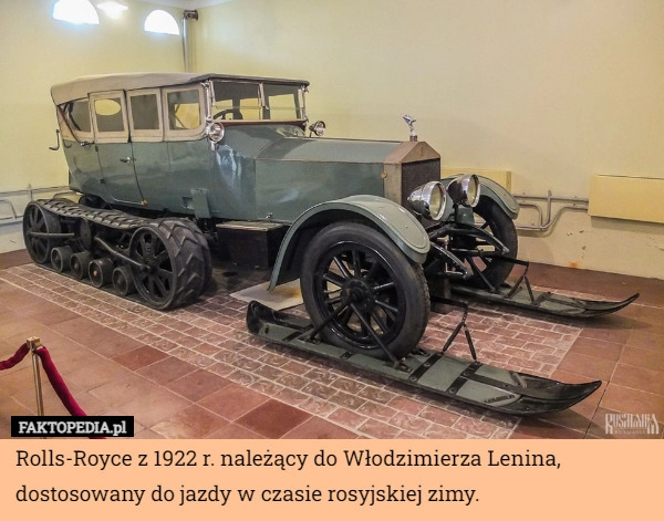 
    Rolls-Royce z 1922 r. należący do Włodzimierza Lenina, dostosowany do jazdy