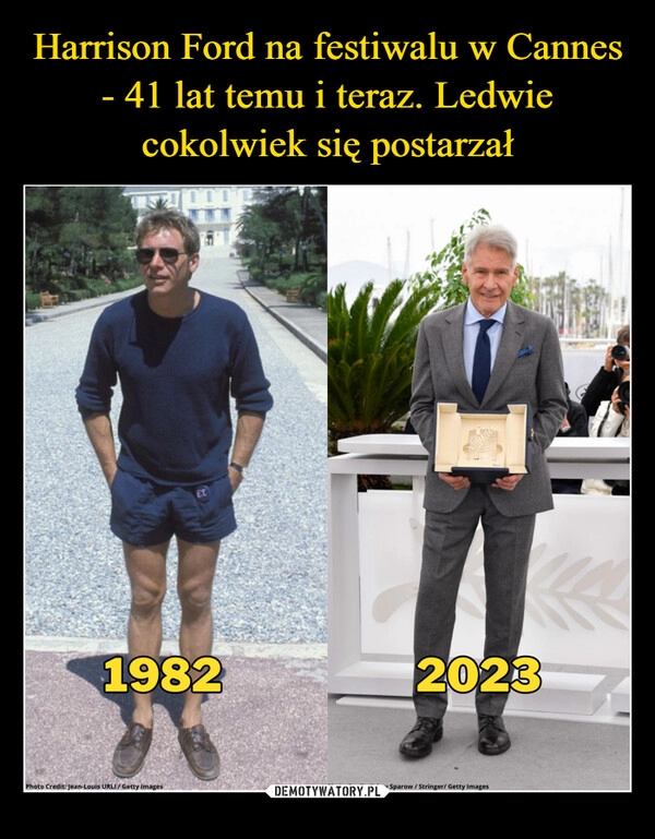 
    Harrison Ford na festiwalu w Cannes - 41 lat temu i teraz. Ledwie cokolwiek się postarzał