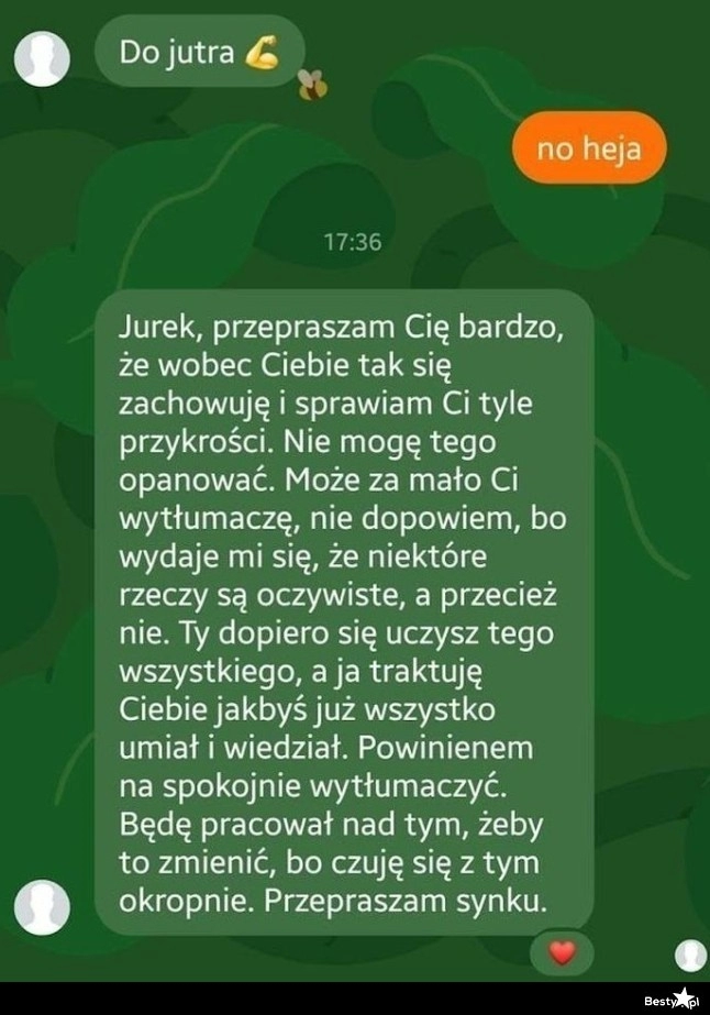 
    Wiadomość od taty 