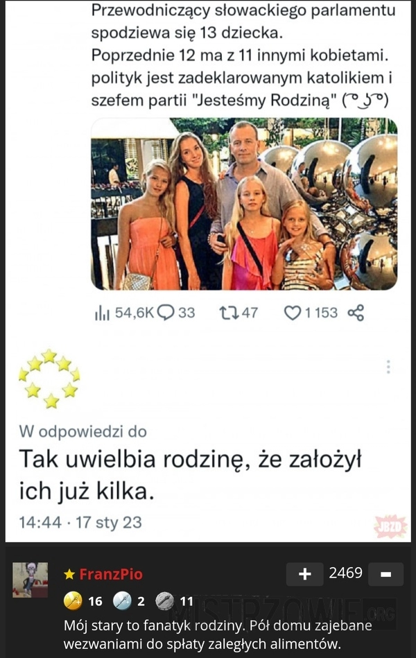 
    Mój stary dba o rodzinę