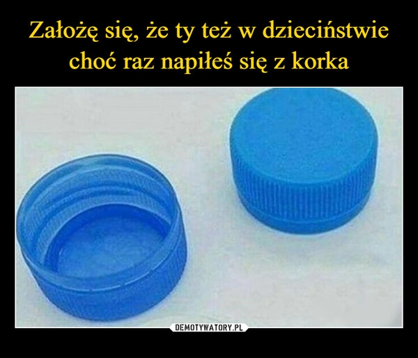 
    Założę się, że ty też w dzieciństwie choć raz napiłeś się z korka