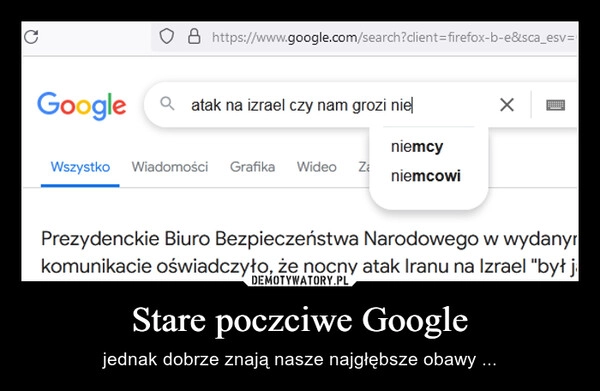 
    Stare poczciwe Google