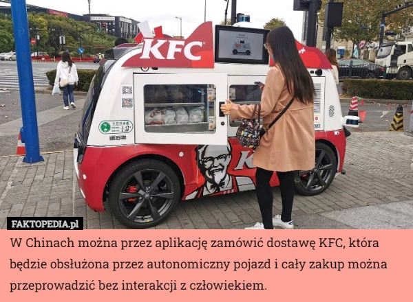 
    W Chinach można przez aplikację zamówić dostawę KFC, która będzie obsłużona