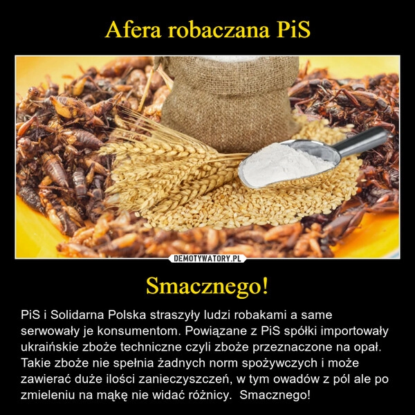 
    Afera robaczana PiS Smacznego!