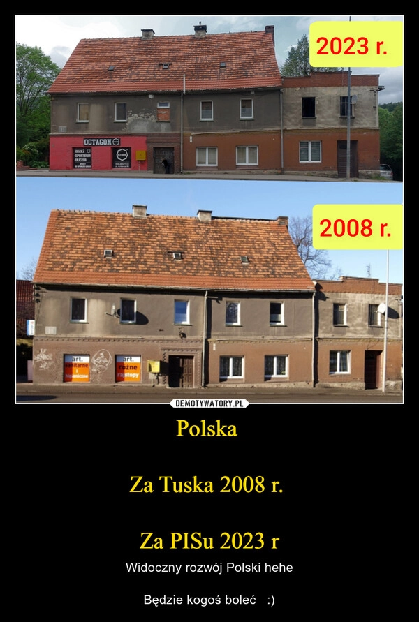 
    Polska 

Za Tuska 2008 r. 

Za PISu 2023 r