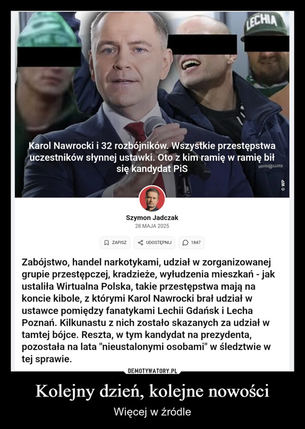 
    Kolejny dzień, kolejne nowości
