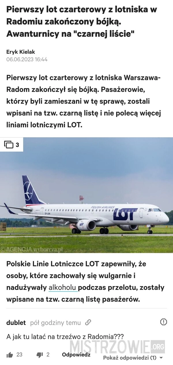 
    Lot czarterowy