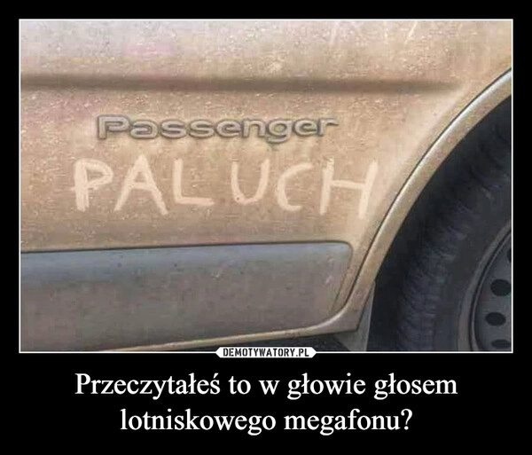 
    Przeczytałeś to w głowie głosem lotniskowego megafonu?