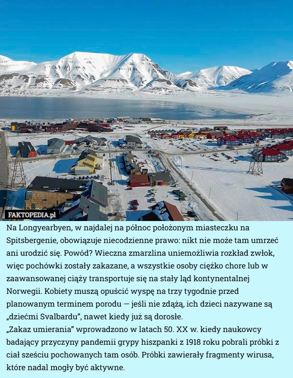 
    Na Longyearbyen, w najdalej na północ położonym miasteczku na Spitsbergenie,