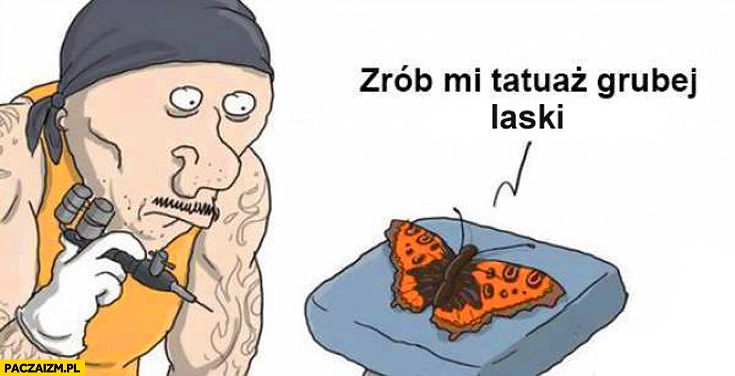 
    Motyl zrób mi tatuaż grubej laski