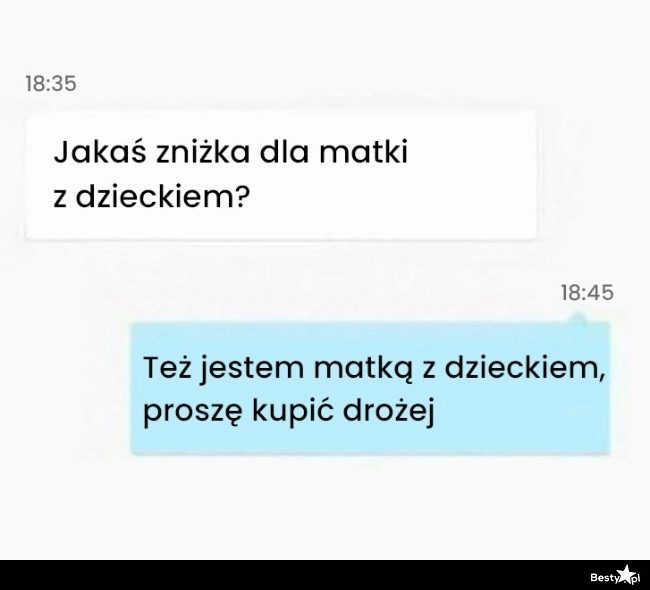 
    Zniżka dla matki z dzieckiem 