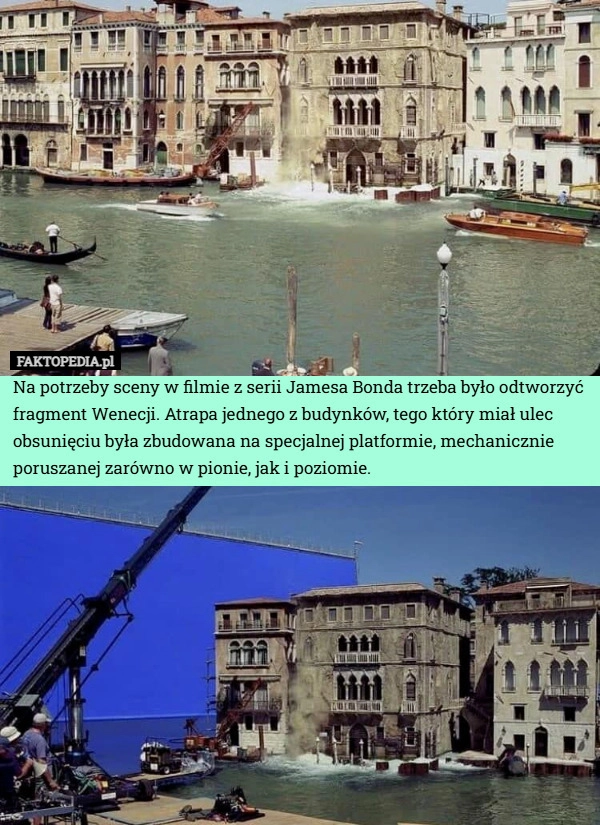 
    Na potrzeby sceny w filmie z serii Jamesa Bonda trzeba było odtworzyć fragment