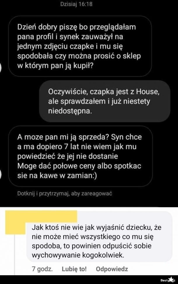 
    Wymarzona czapka dla synka 