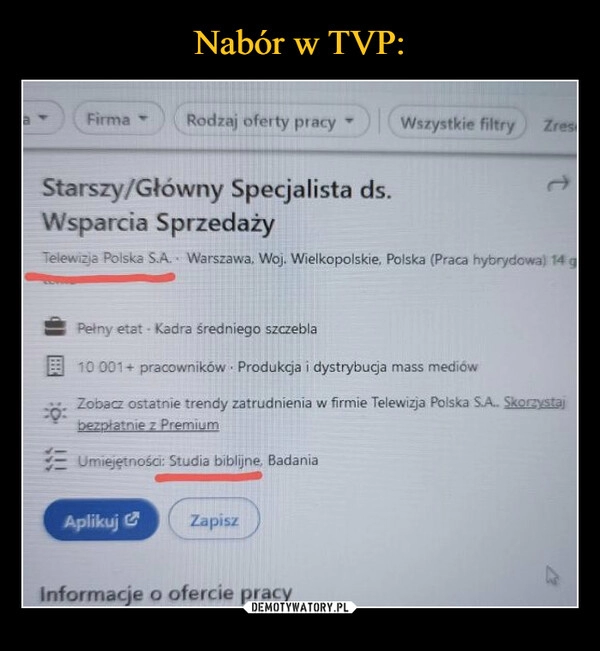 
    Nabór w TVP: