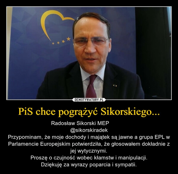 
    PiS chce pogrążyć Sikorskiego...