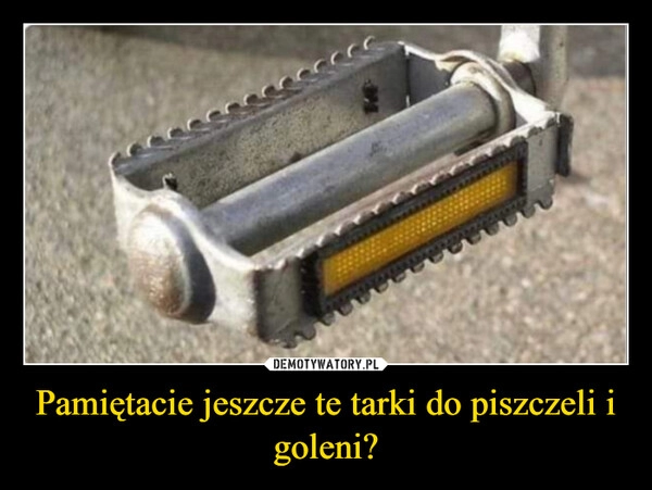 
    Pamiętacie jeszcze te tarki do piszczeli i goleni?