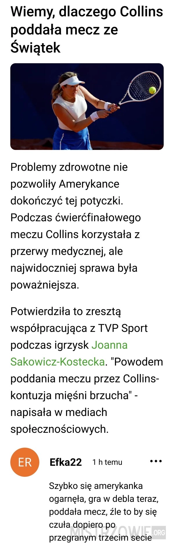 
    Poważna kontuzja... i po kontuzji