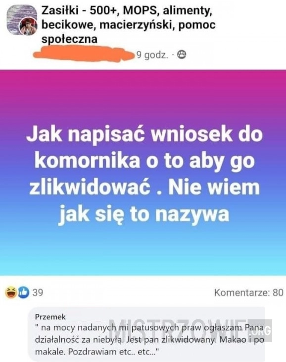 
    Wniosek