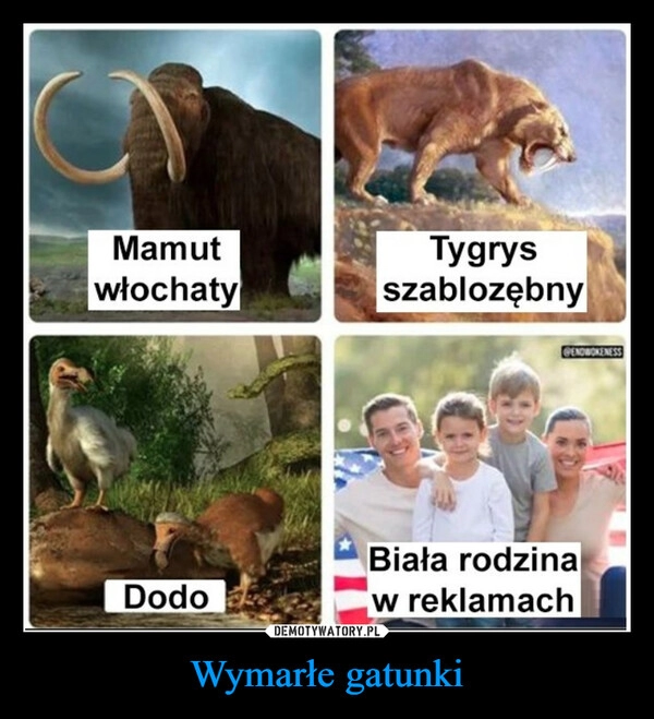 
    Wymarłe gatunki