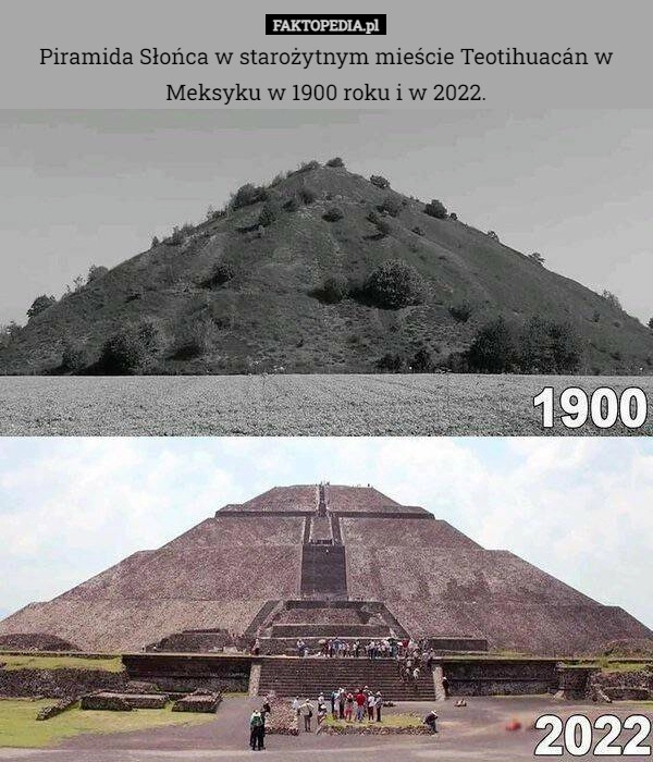 
    Piramida Słońca w starożytnym mieście Teotihuacán w Meksyku w 1900 roku