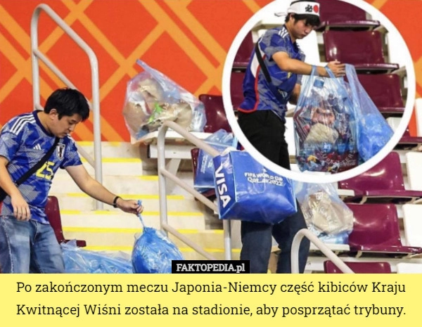 
    
			Po zakończonym meczu Japonia-Niemcy część kibiców Kraju Kwitnącej Wiśni...					