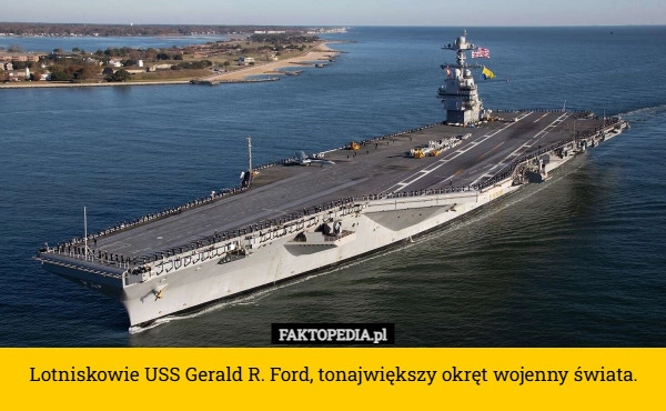 
    Lotniskowie USS Gerald R. Ford, tonajwiększy okręt wojenny świata.
