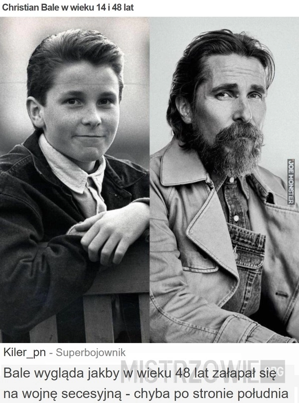 
    Christian Bale w wieku 14 i 48 lat