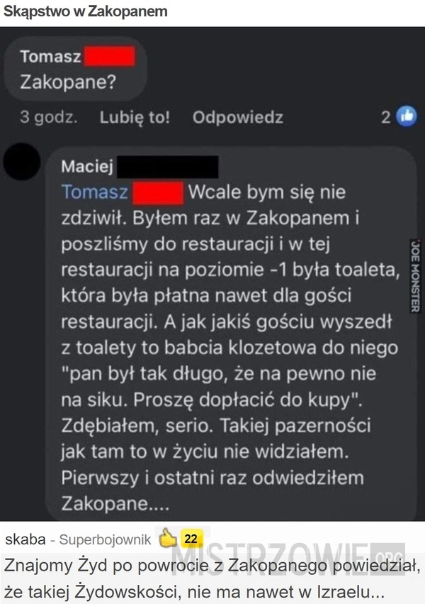 
    Skąpstwo w Zakopanem