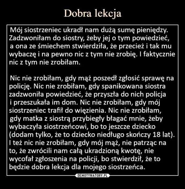 
    Dobra lekcja 