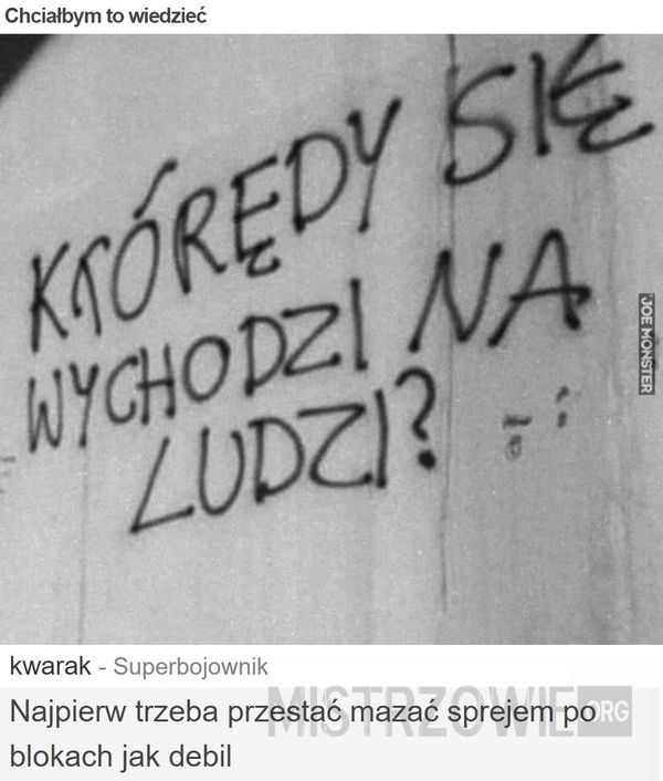 
    Chciałbym to wiedzieć