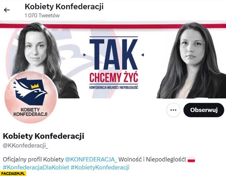 
    Kobiety Konfederacji Bosak Mentzen