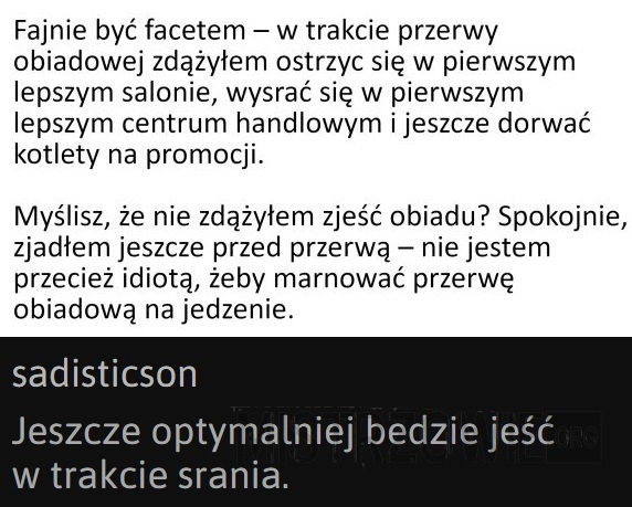 
    Fajnie być facetem