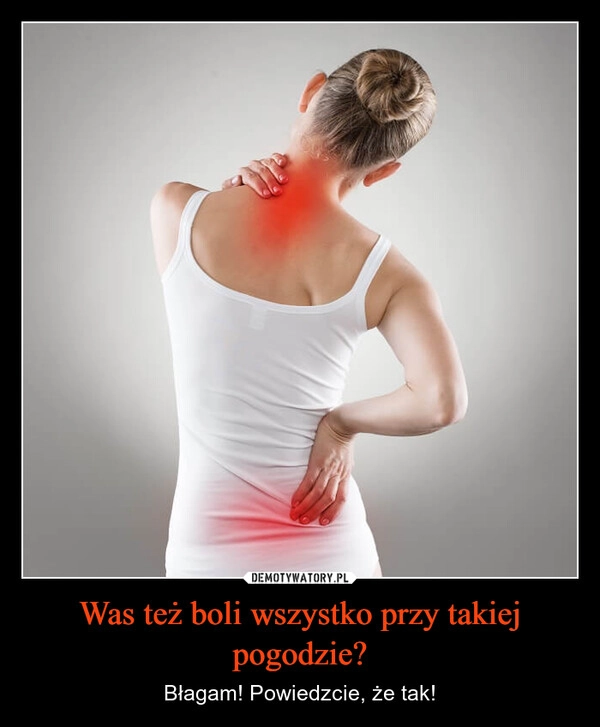 
    Was też boli wszystko przy takiej pogodzie?