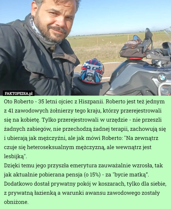 
    Oto Roberto - 35 letni ojciec z Hiszpanii. Roberto jest też jednym z 41