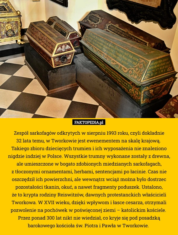 
    Zespół sarkofagów odkrytych w sierpniu 1993 roku, czyli dokładnie
 32 lata