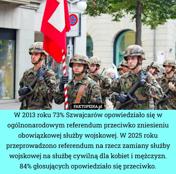 
    W 2013 roku 73% Szwajcarów opowiedziało się w ogólnonarodowym referendum