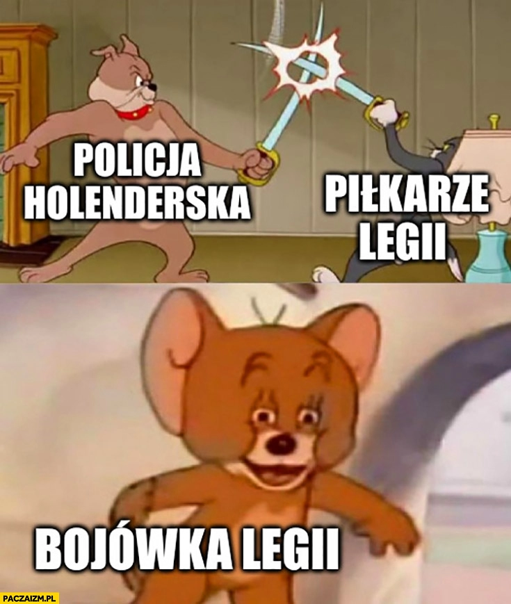 
    Policja holenderska, piłkarze legii walczą, bojówka Legii ogląda zdziwiona