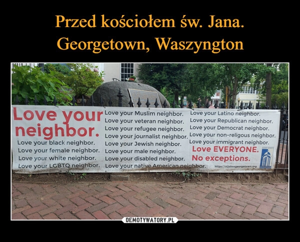 
    Przed kościołem św. Jana. Georgetown, Waszyngton