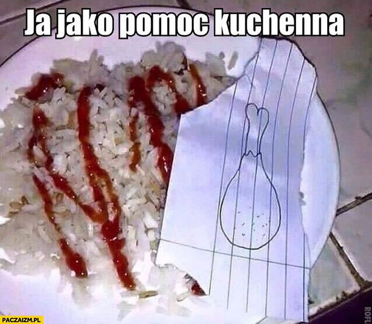 
    Ja jako pomoc kuchenna rysunkowe udko kurczaka