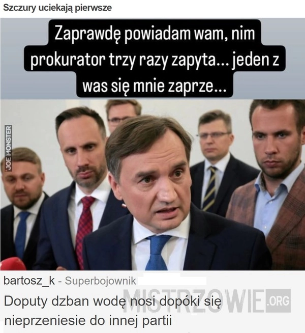 
    Szczury uciekają pierwsze