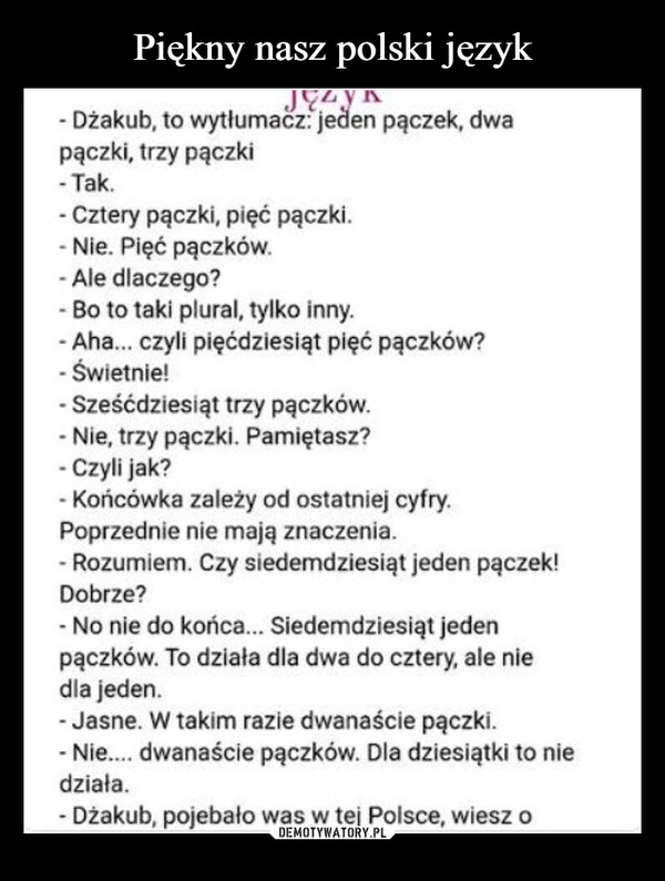 
    Piękny nasz polski język