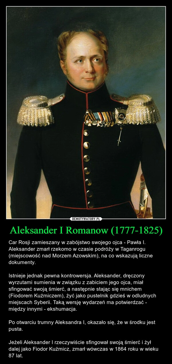 
    Aleksander I Romanow (1777-1825)