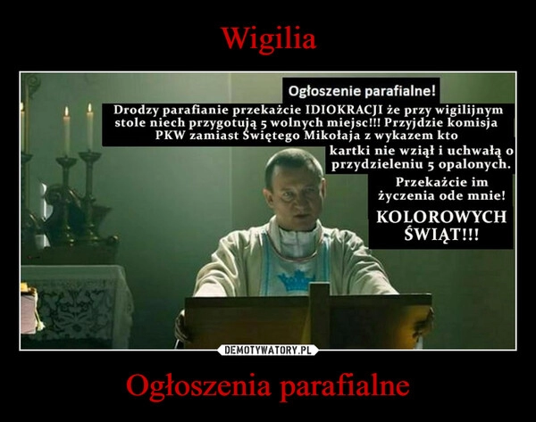 
    Wigilia Ogłoszenia parafialne