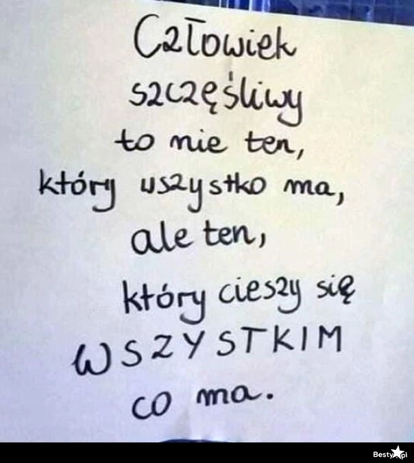 
    Człowiek szczęśliwy 